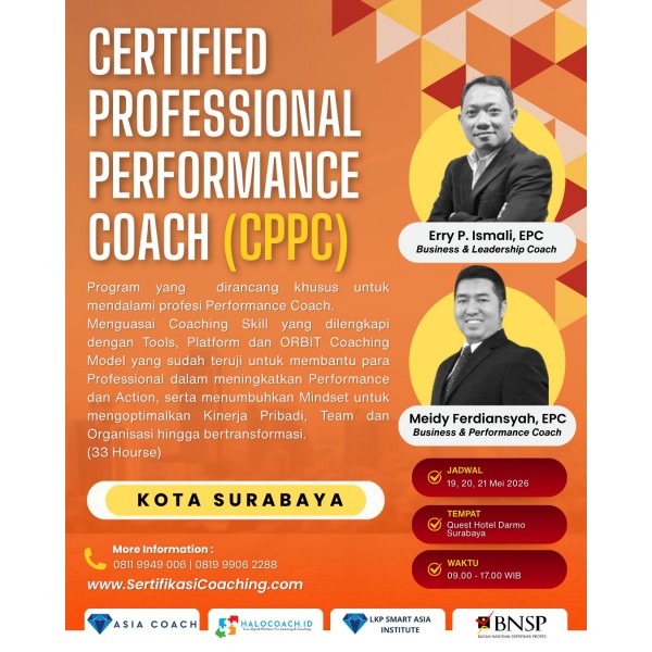 CPPC SURABAYA (CERTIFIED PROFESSIONAL PERFORMANCE COACH)